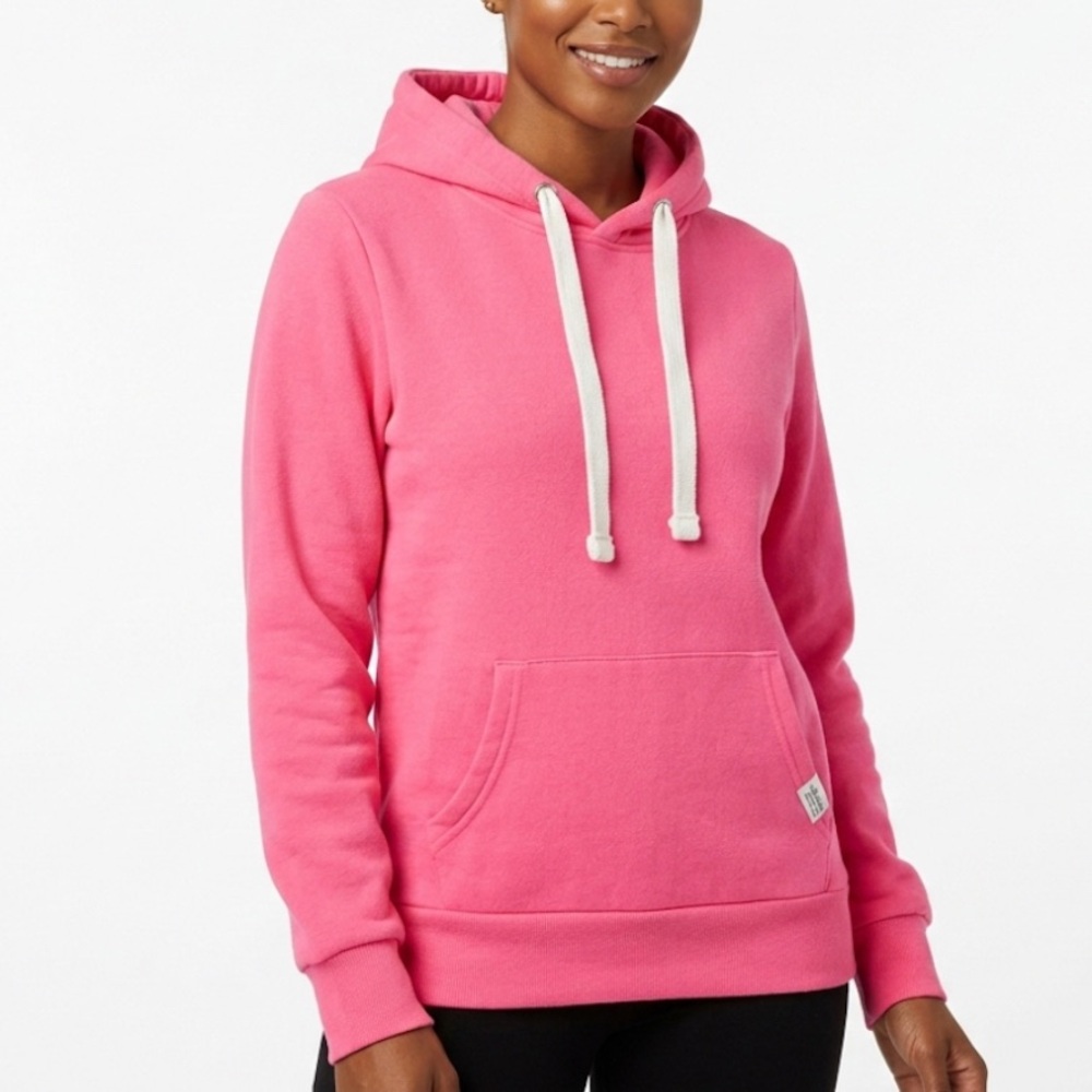 Reflex Women's Bright Pink Haisley Hooded Sweatshirt Sz L Cozycore Normcore